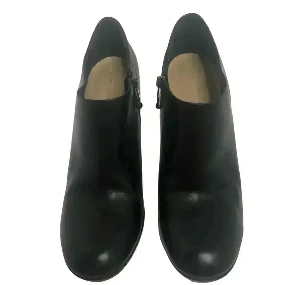 Via Spiga Stiletto Black Leather Heels Stilettos Pumps Boots Women's Size 7